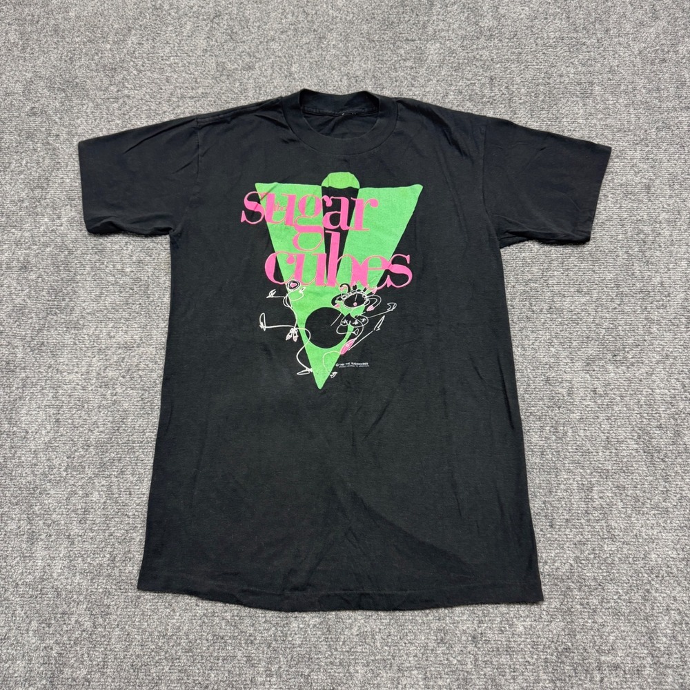 1988 Sugarcubes Vintage Tur Band Tee Shirt 80s 1980s Bjork Icelandic size L USA